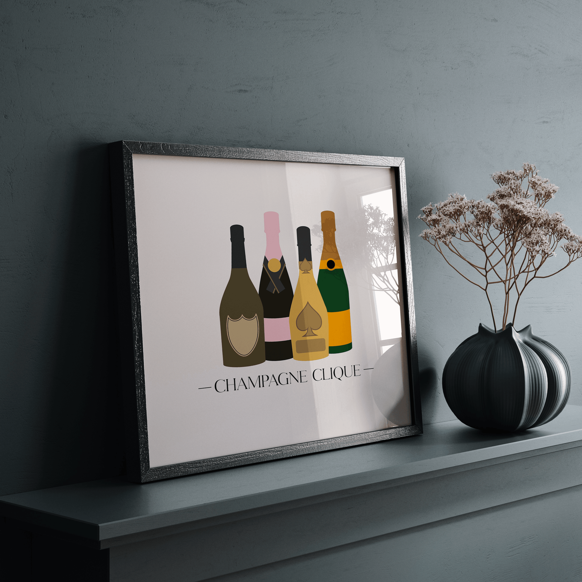 Champagne Clique Print - THE WALL SNOB