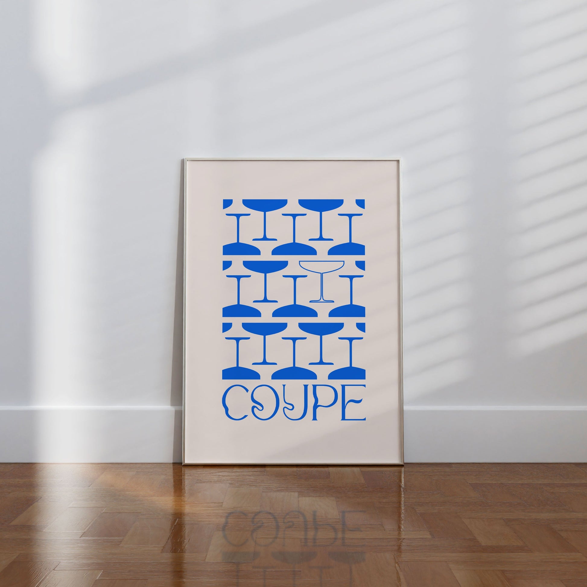 Champagne Coupe Ultrablue Print - THE WALL SNOB