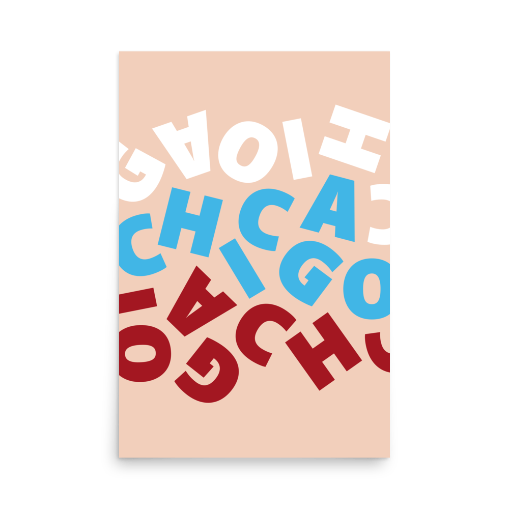 Chicago Type Print - THE WALL SNOB