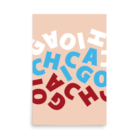 Chicago Type Print - THE WALL SNOB