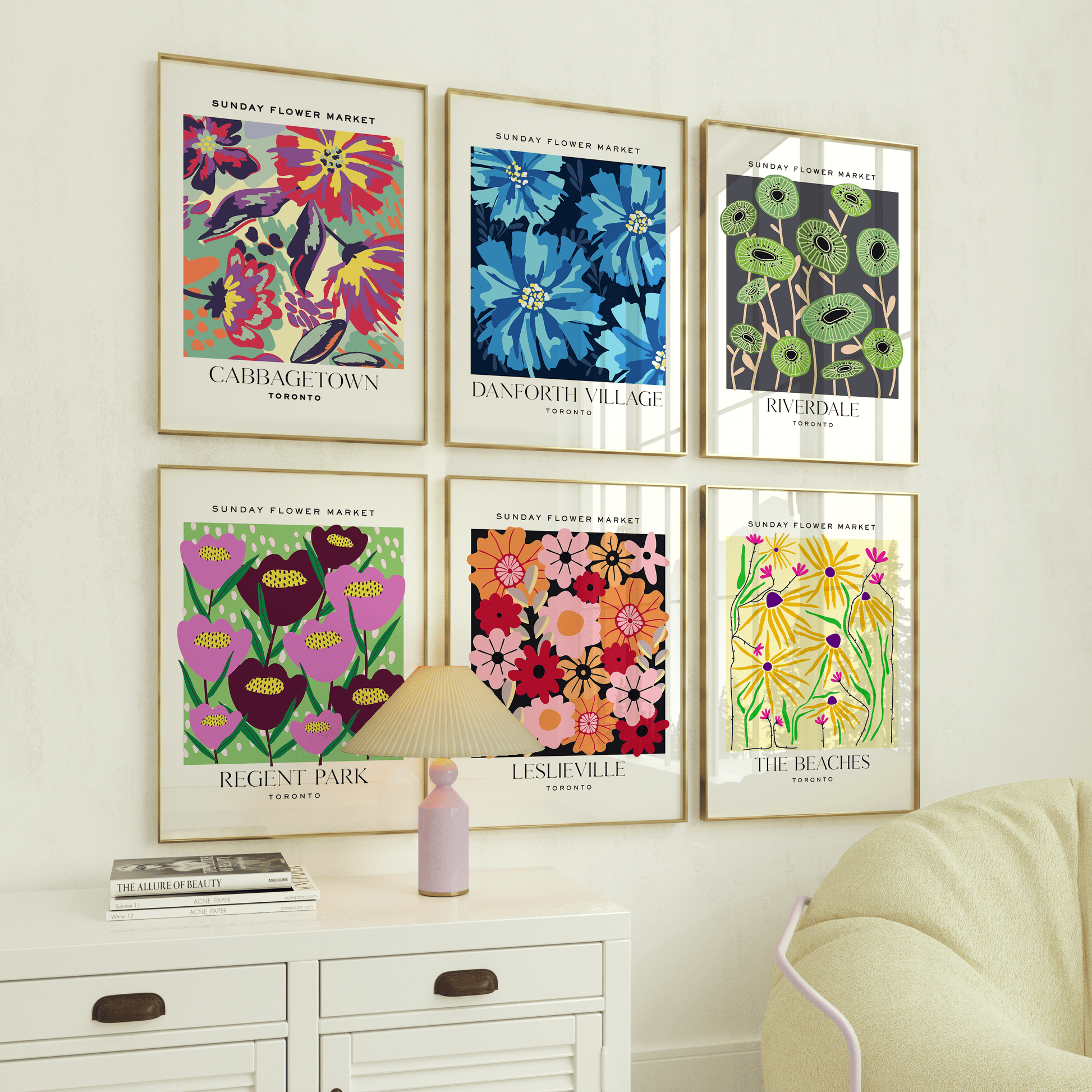 Danforth Village Toronto Flower Market Print - THE WALL SNOB