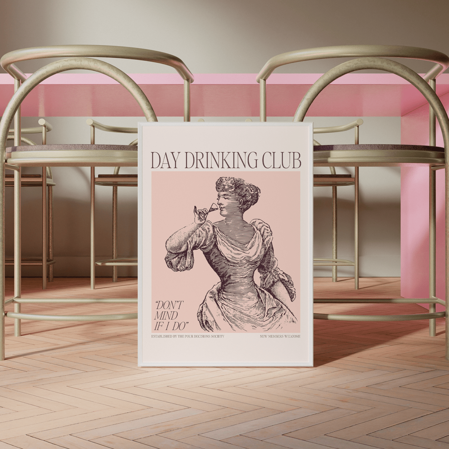 Day Drinking Club Print - THE WALL SNOB
