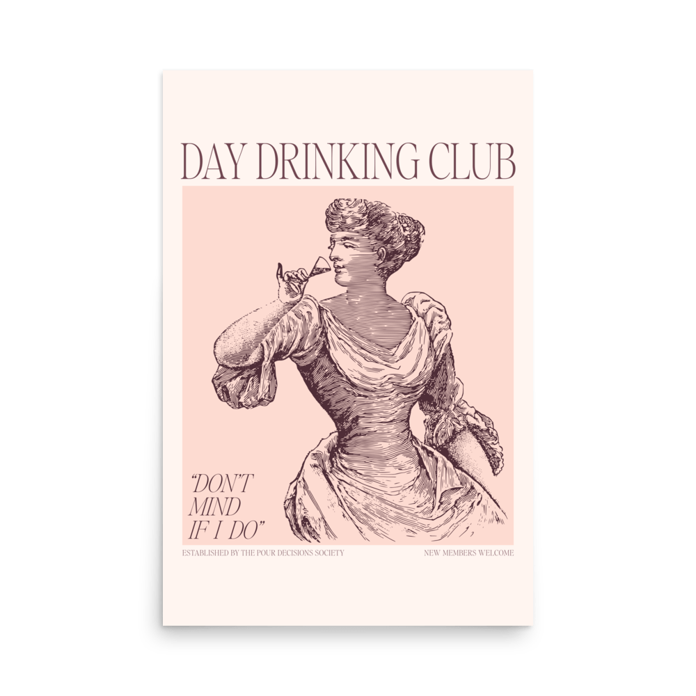 Day Drinking Club Print - THE WALL SNOB
