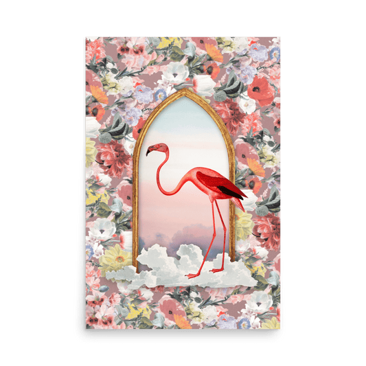 Flamingo In Bloom Print - THE WALL SNOB