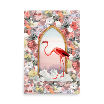 Flamingo In Bloom Print - THE WALL SNOB