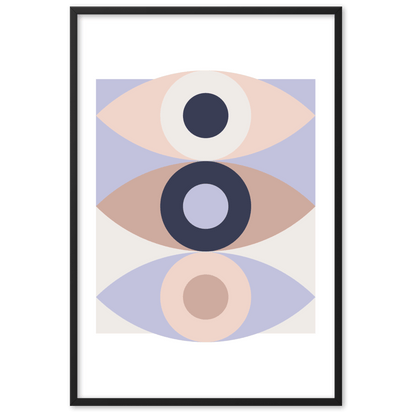Framed Set of 2 Abstract Eyes 001 Prints - THE WALL SNOB