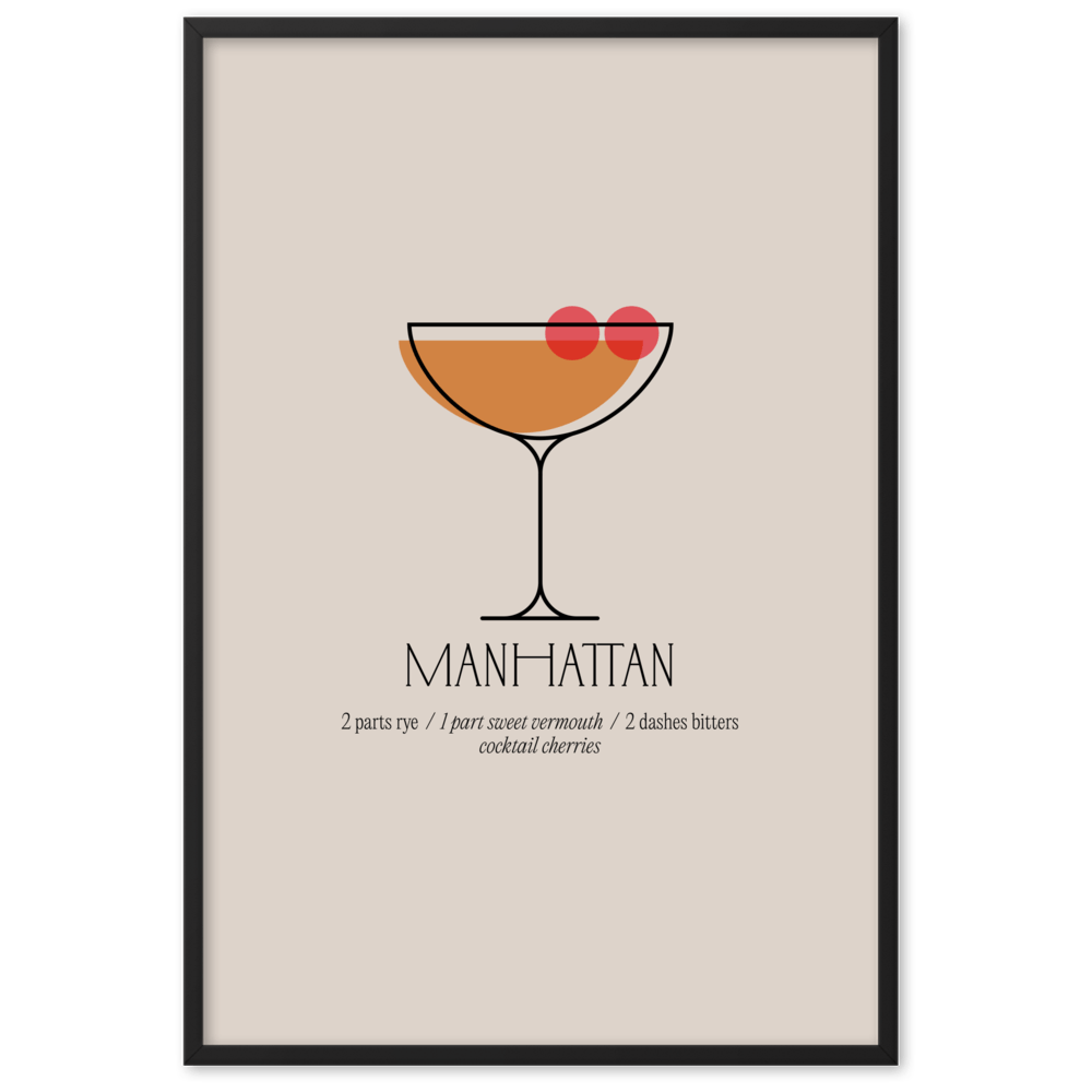 Framed Set of 3 Speakeasy Classic Cocktails - THE WALL SNOB