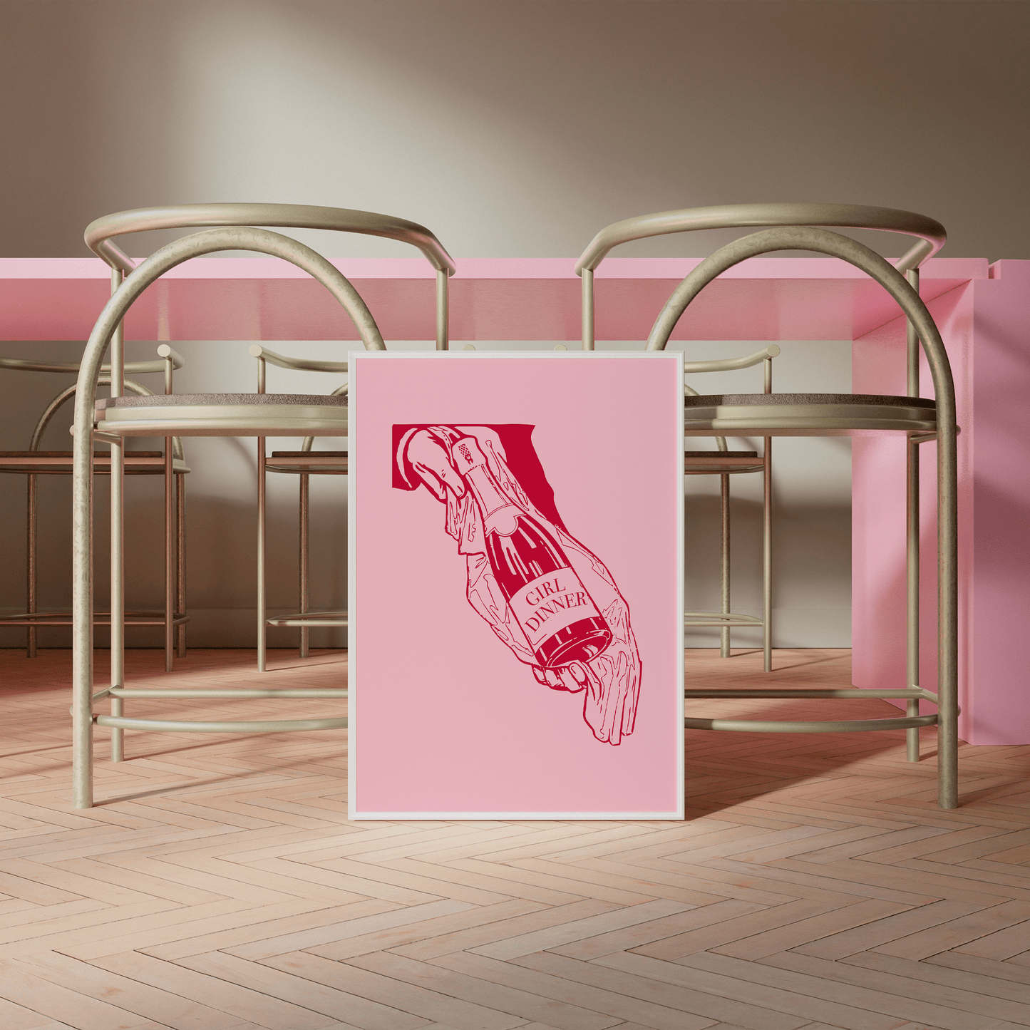 Girl Dinner Print - THE WALL SNOB