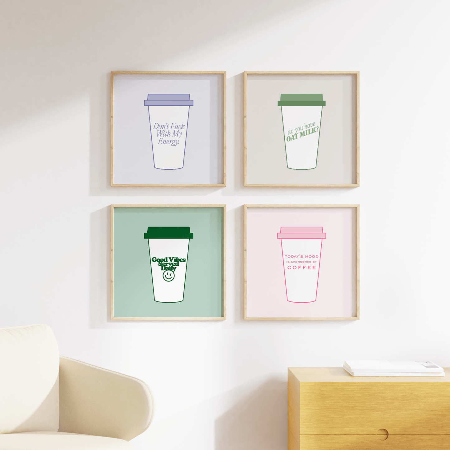 Good Vibes Coffee Print - THE WALL SNOB