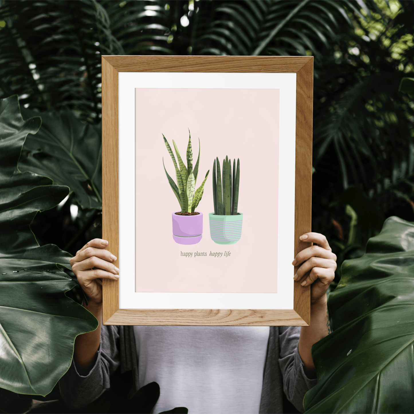 Happy Plants Happy Life, Poster - THE WALL SNOB