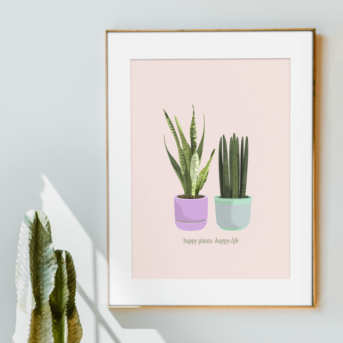 Happy Plants Happy Life, Poster - THE WALL SNOB