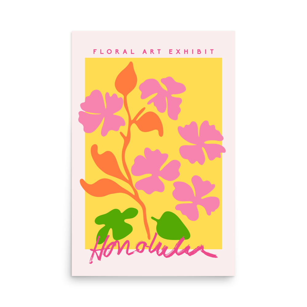Honolulu Flower Exhibit Print - THE WALL SNOB