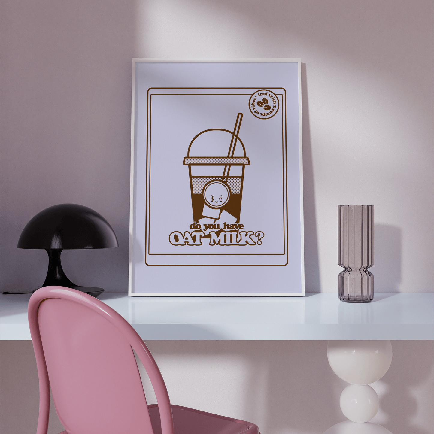 Iced Oat Milk Latte Print - THE WALL SNOB
