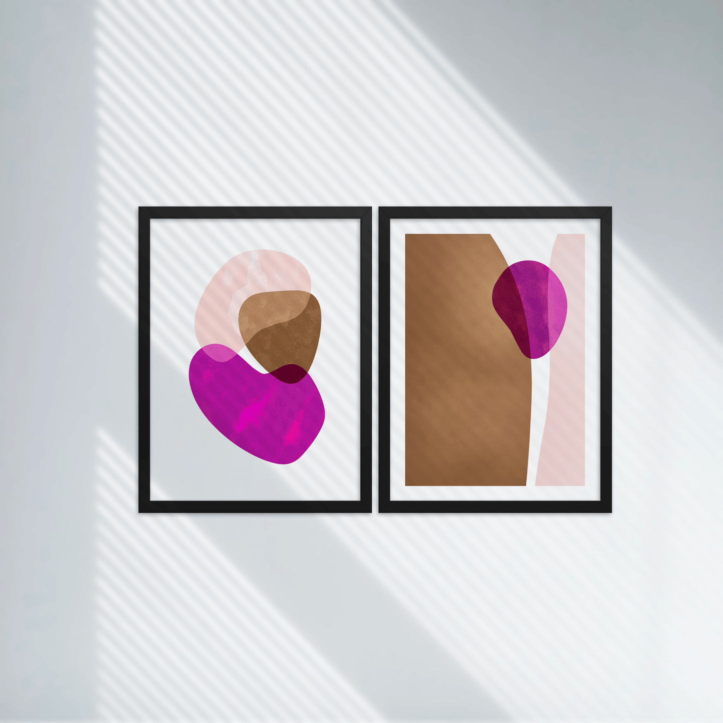 Japandi Abstract - Dahlia Purple, Poster - THE WALL SNOB