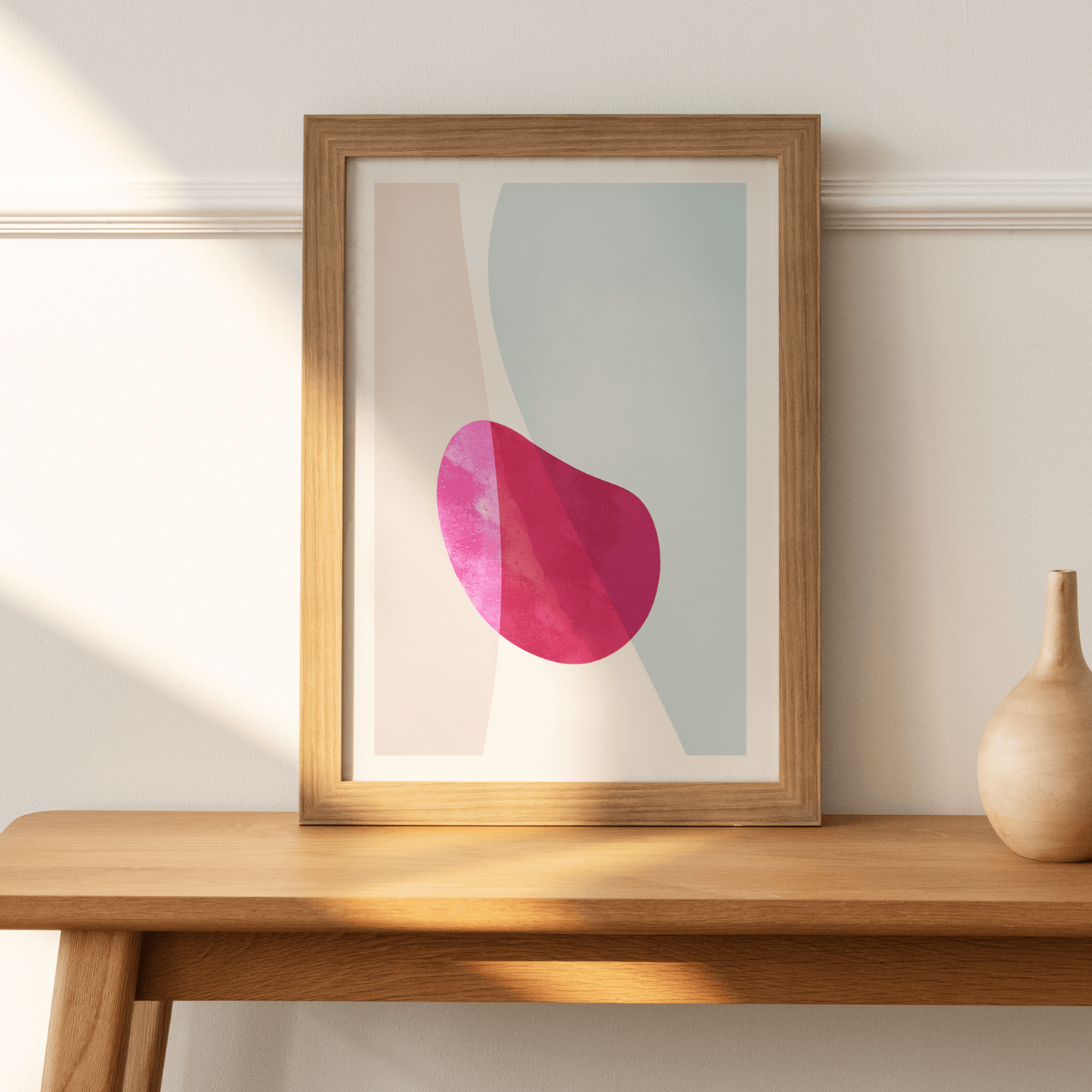 Japandi Abstract Innuendo Pink, Poster - THE WALL SNOB