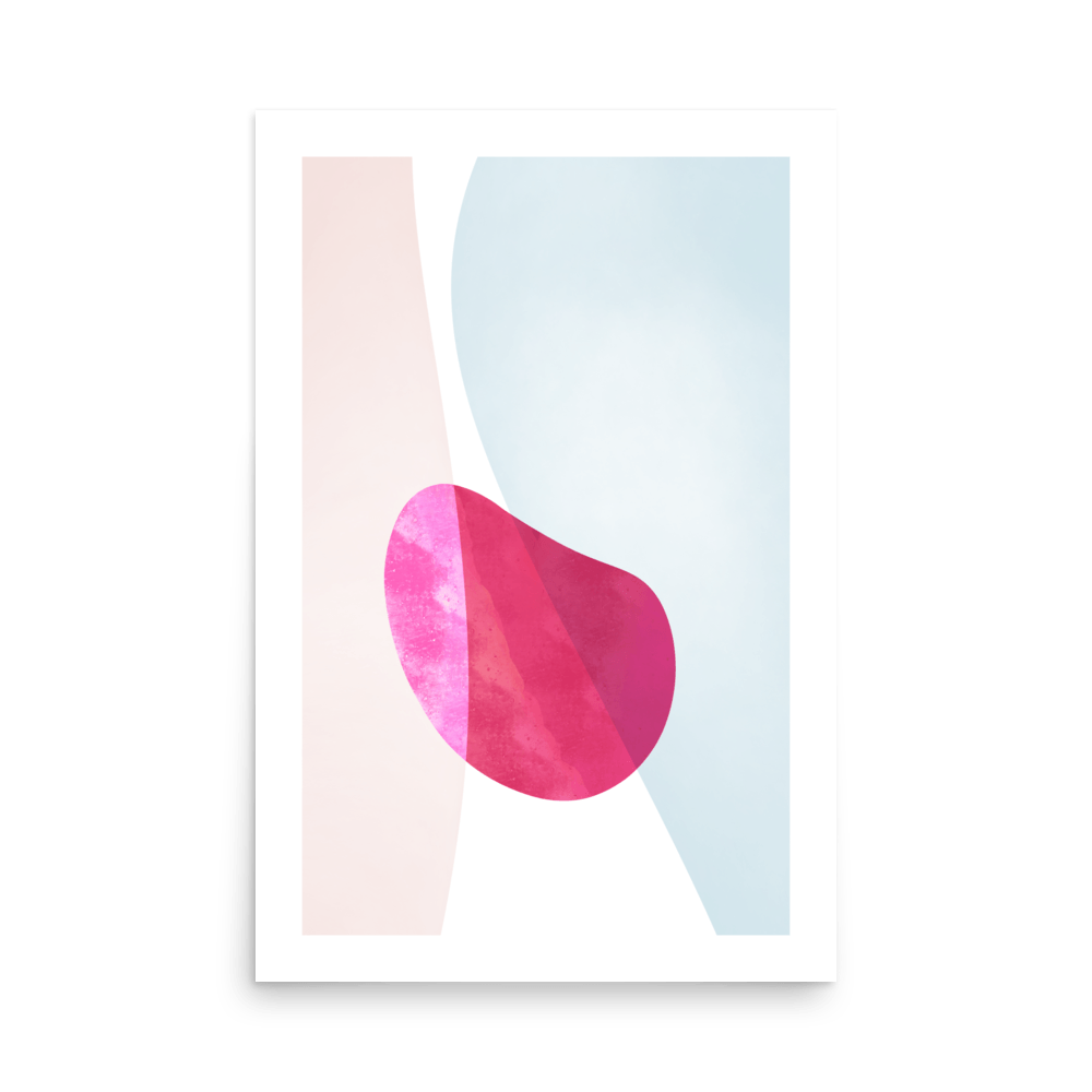 Japandi Abstract Innuendo Pink Print - THE WALL SNOB