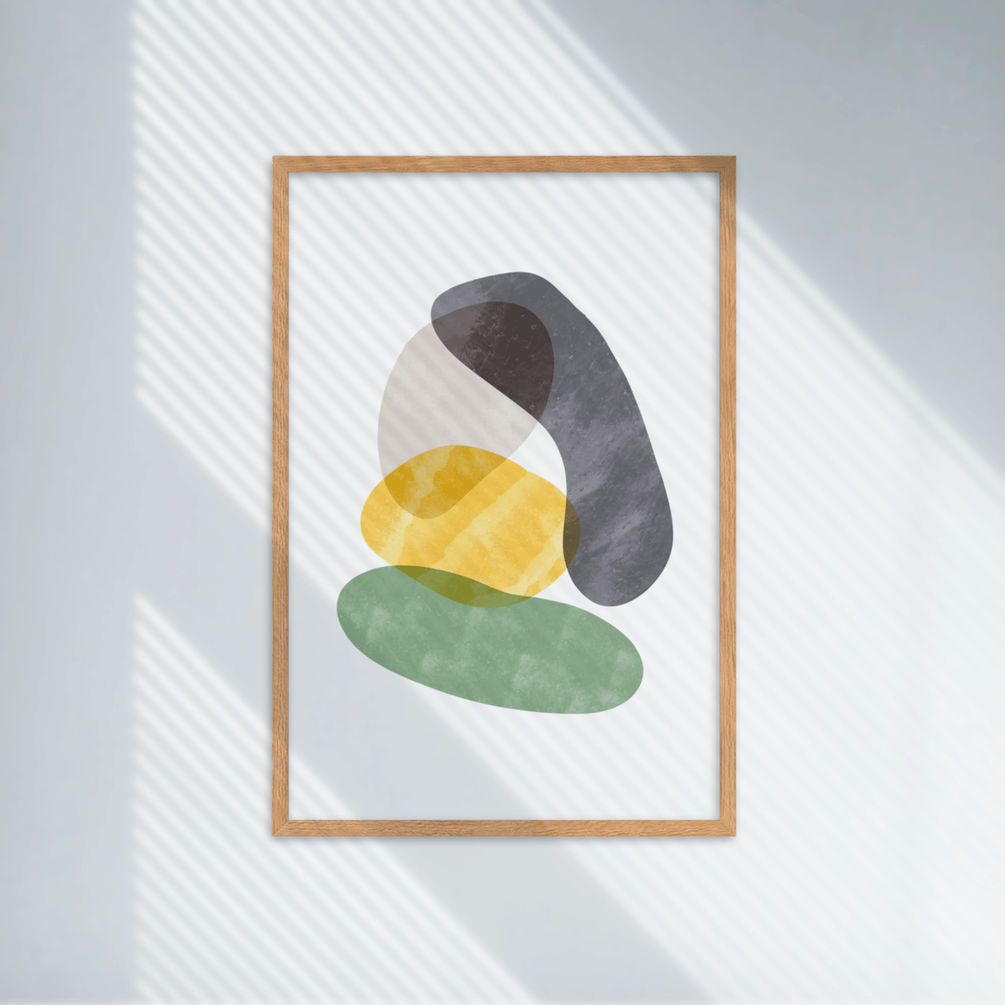 Japandi Stones Daffodil Yellow, Poster - THE WALL SNOB