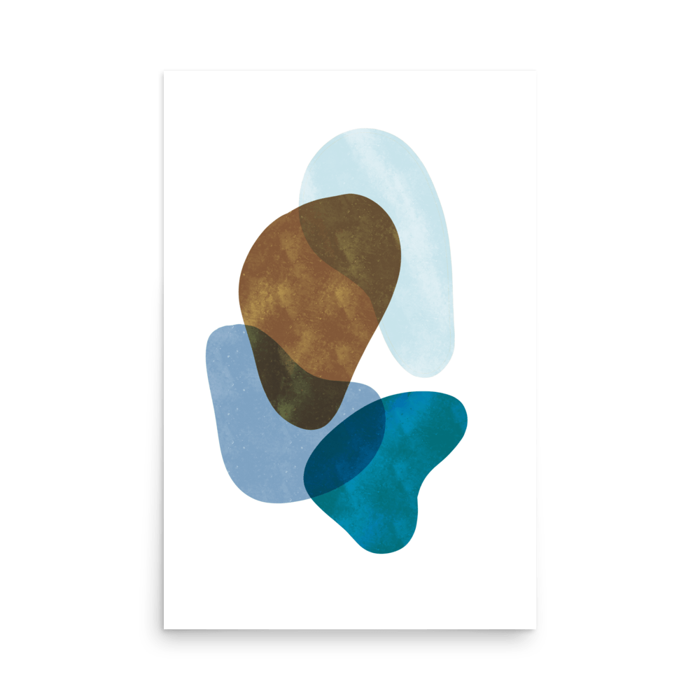 Japandi Stones Glacier Lake Print - THE WALL SNOB