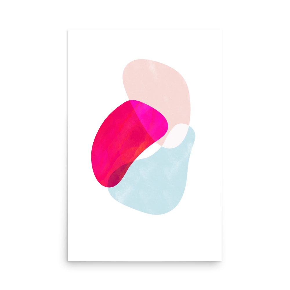 Japandi Stones Innuendo Pink Print - THE WALL SNOB