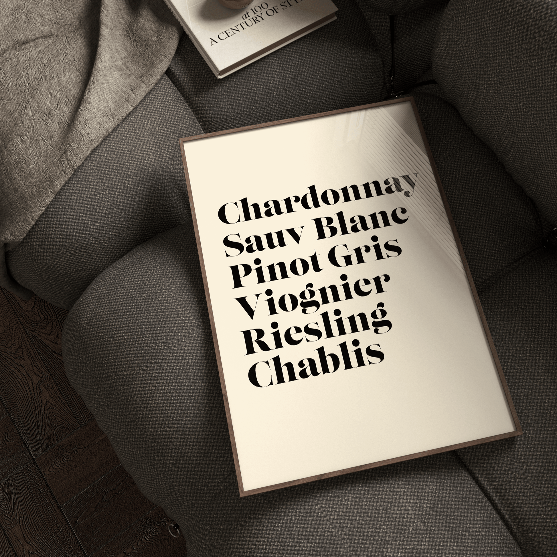 Just My Wine Type White Print - THE WALL SNOB