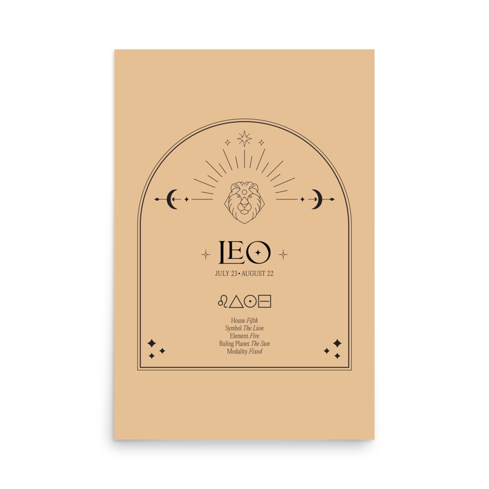 Leo Element Print - THE WALL SNOB