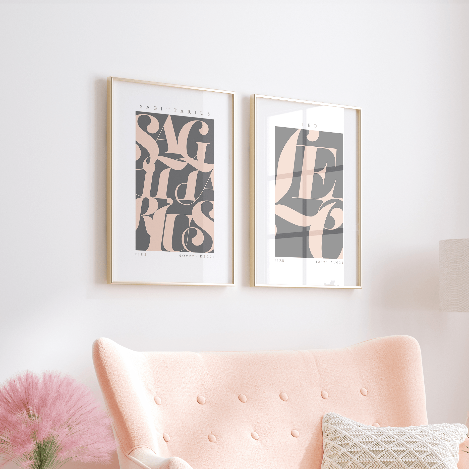 Leo Flourish Print - THE WALL SNOB