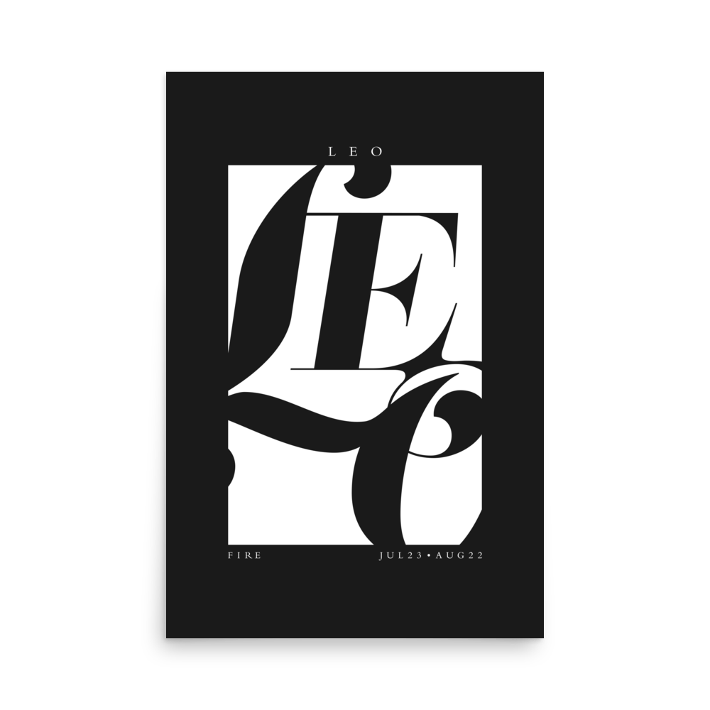 Leo Flourish Print - THE WALL SNOB