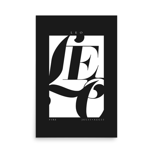 Leo Flourish Print - THE WALL SNOB