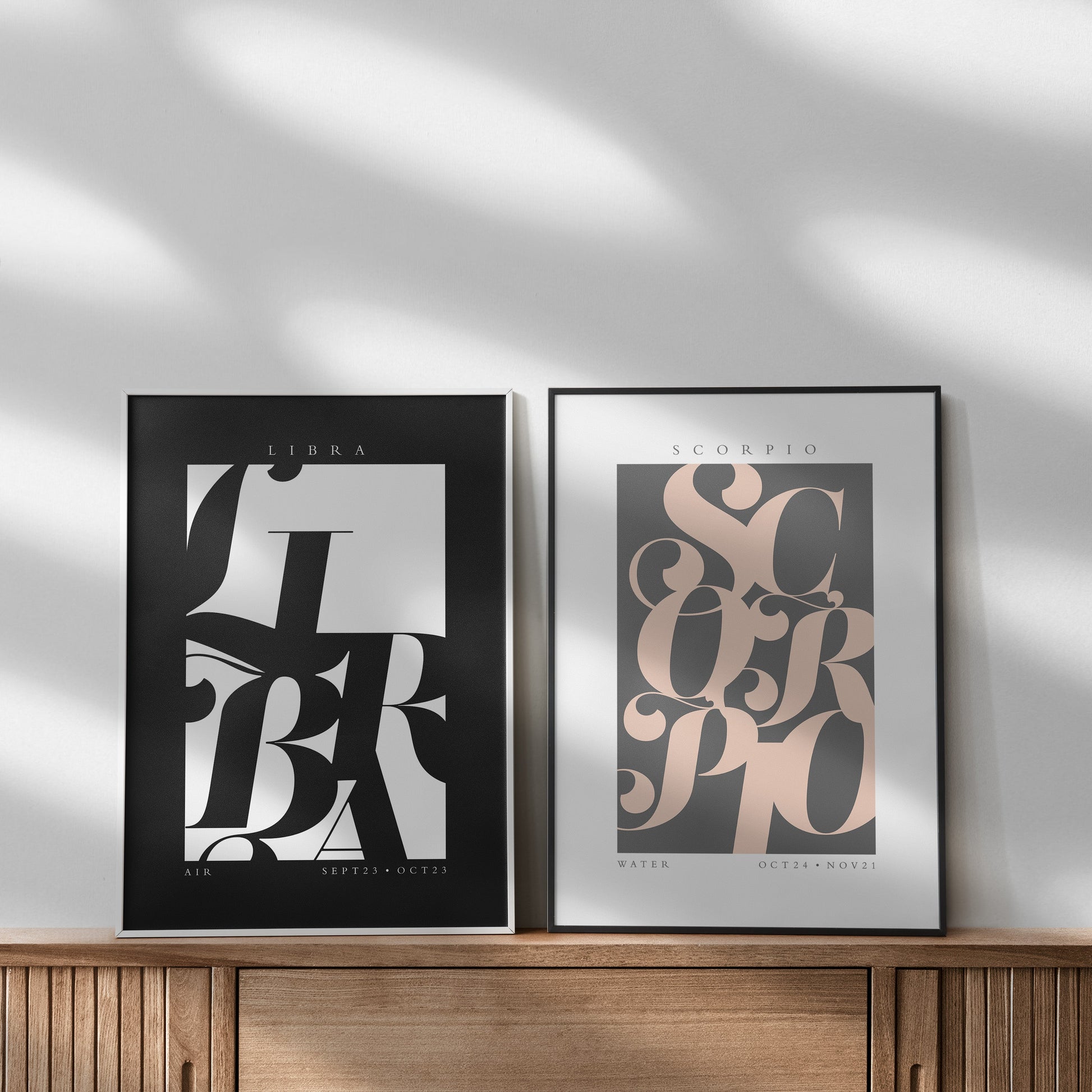 Libra Flourish Print - THE WALL SNOB