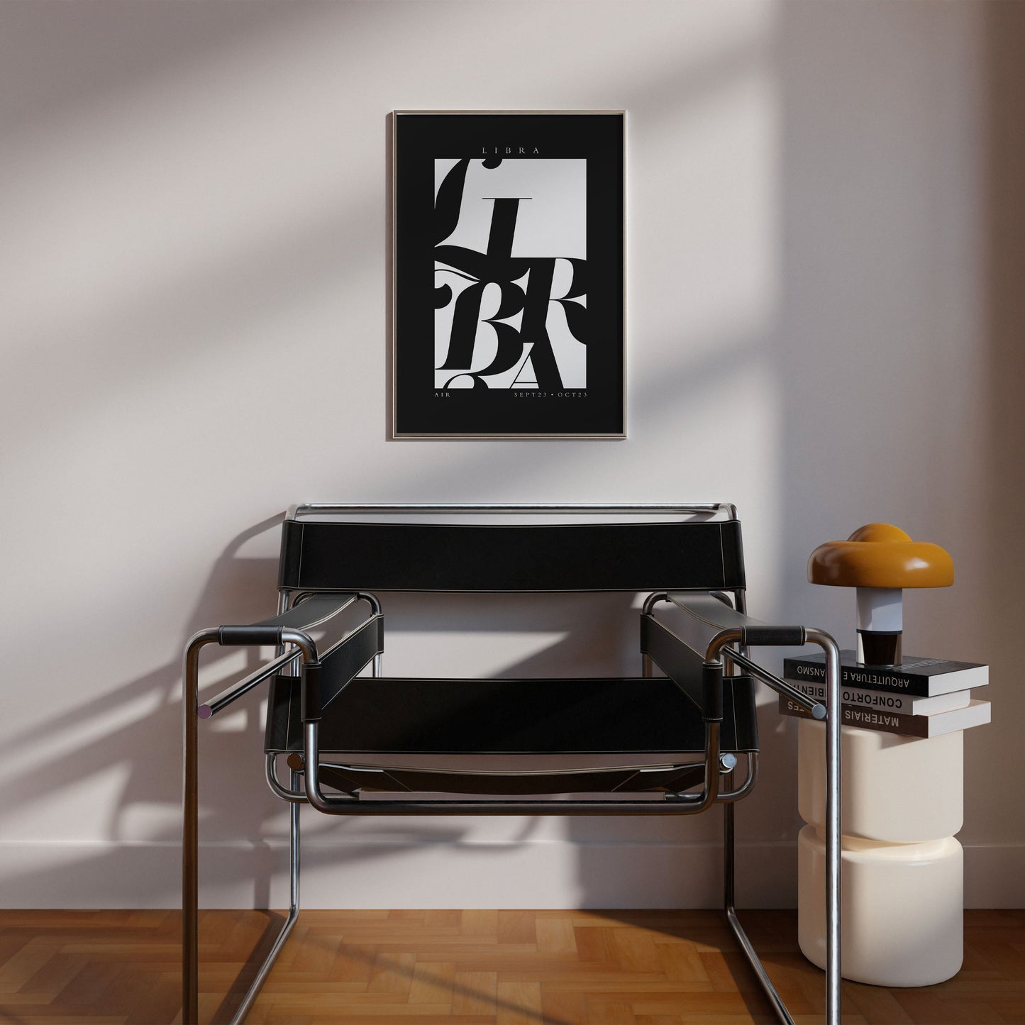 Libra Flourish Print - THE WALL SNOB