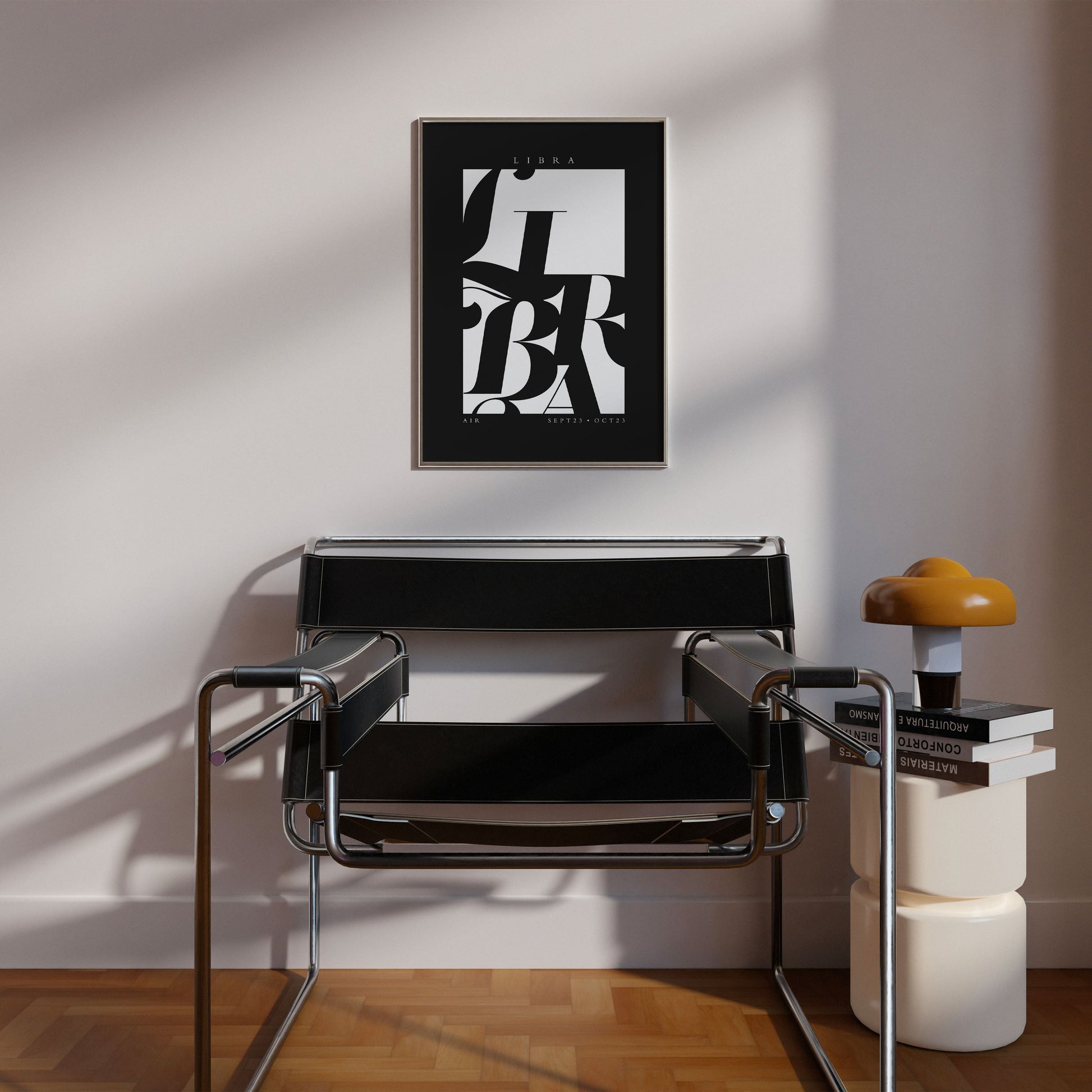 Libra Flourish Print - THE WALL SNOB