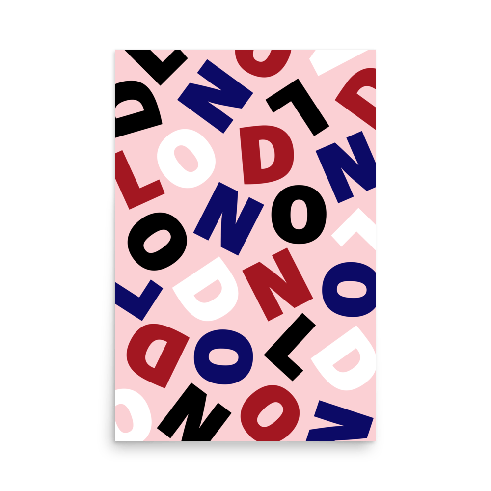 London Abstract Typography Print - THE WALL SNOB