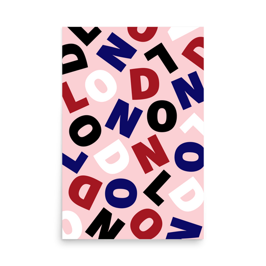 London Abstract Typography Print - THE WALL SNOB