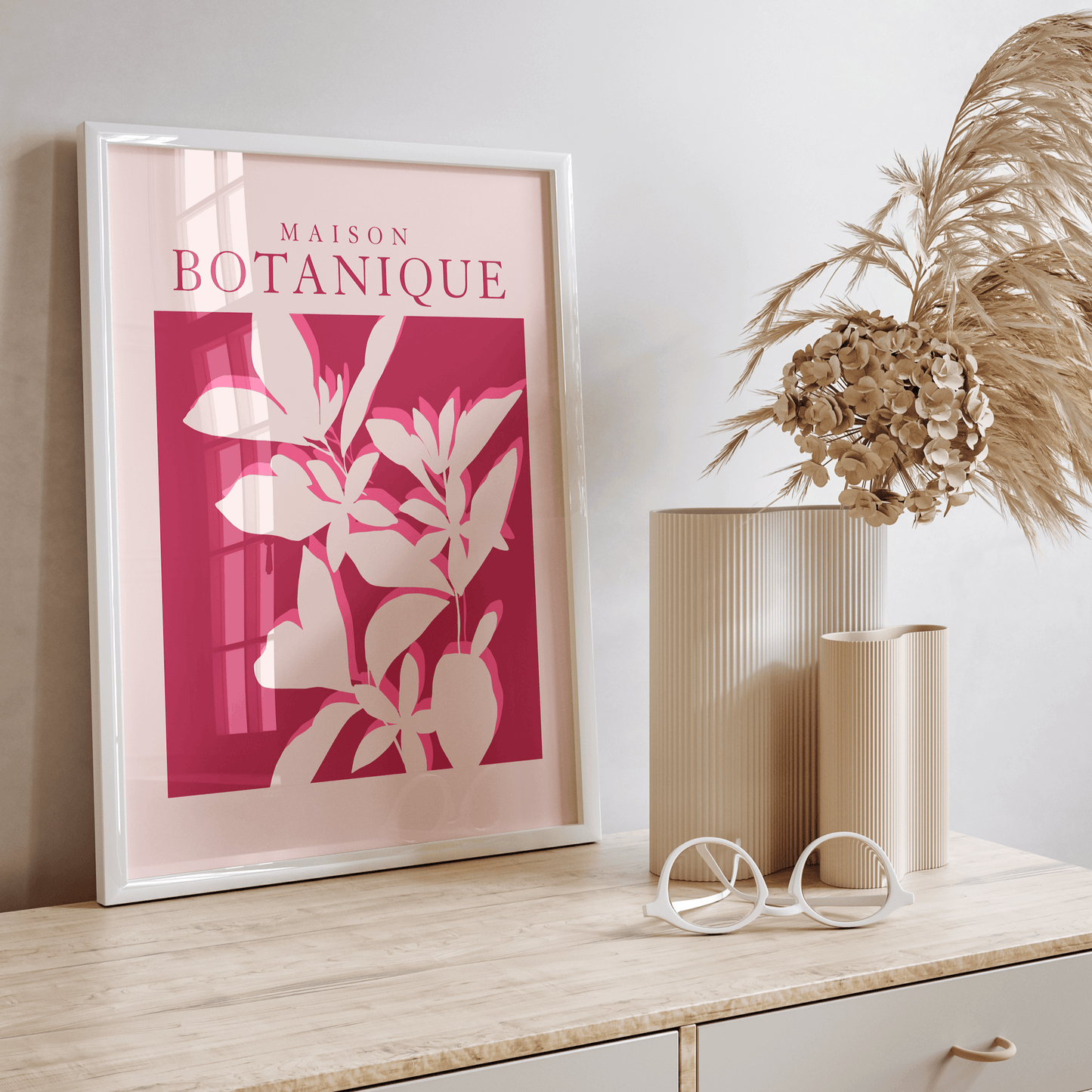 Maison Botanique Magenta Leaf, Poster - THE WALL SNOB