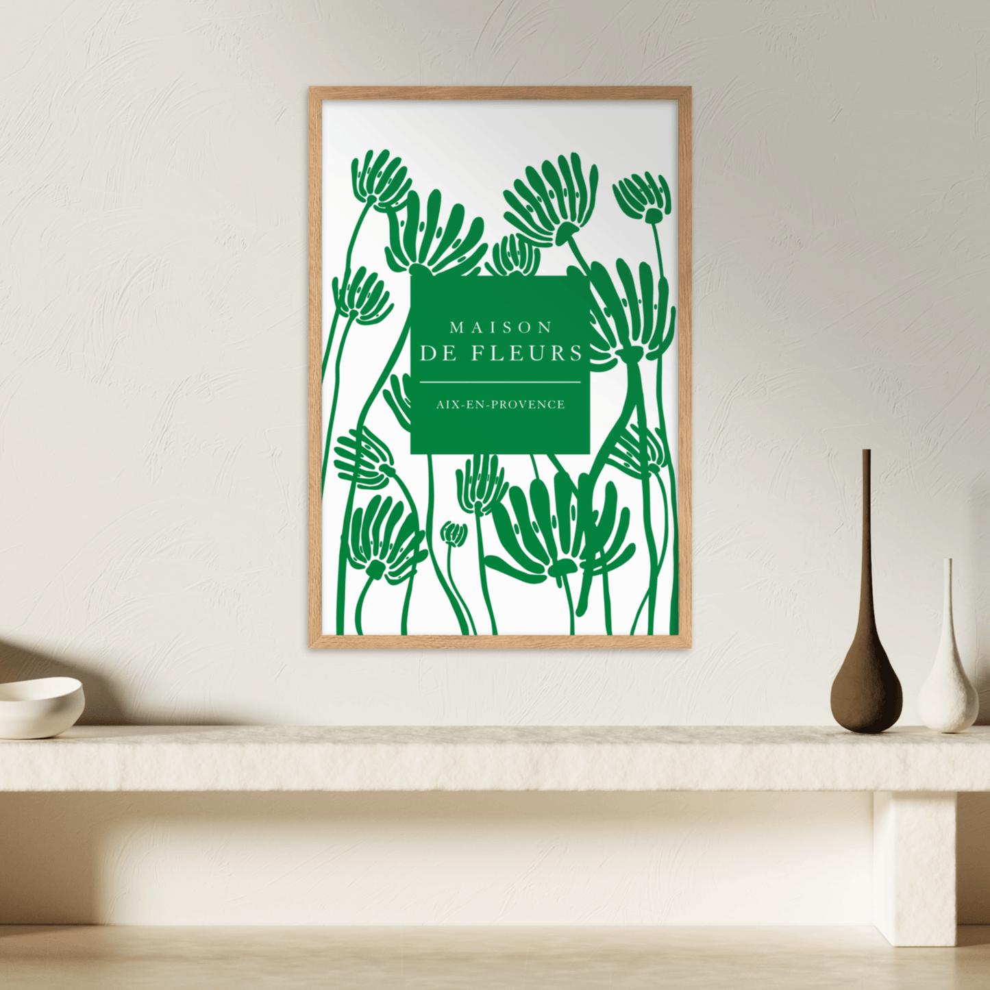 Maison De Fleurs Vert II, Poster - THE WALL SNOB