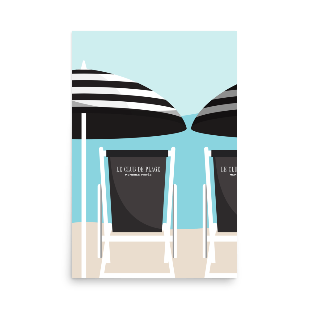 Members Only Beach Lounge Print - THE WALL SNOB