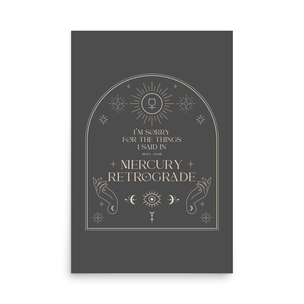 Mercury Retrograde Quote Print - THE WALL SNOB