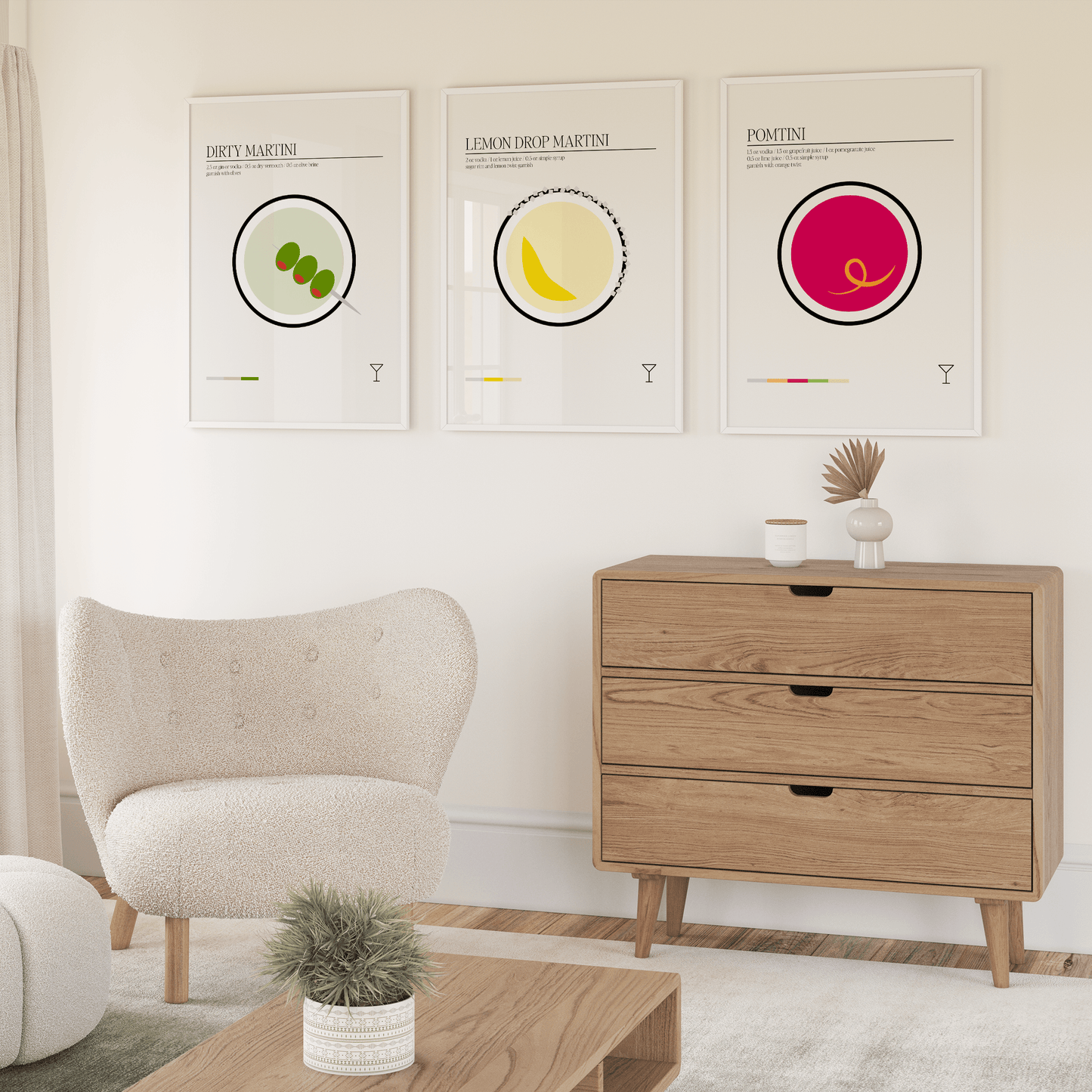 Minimal Dirty Martini, Poster - THE WALL SNOB