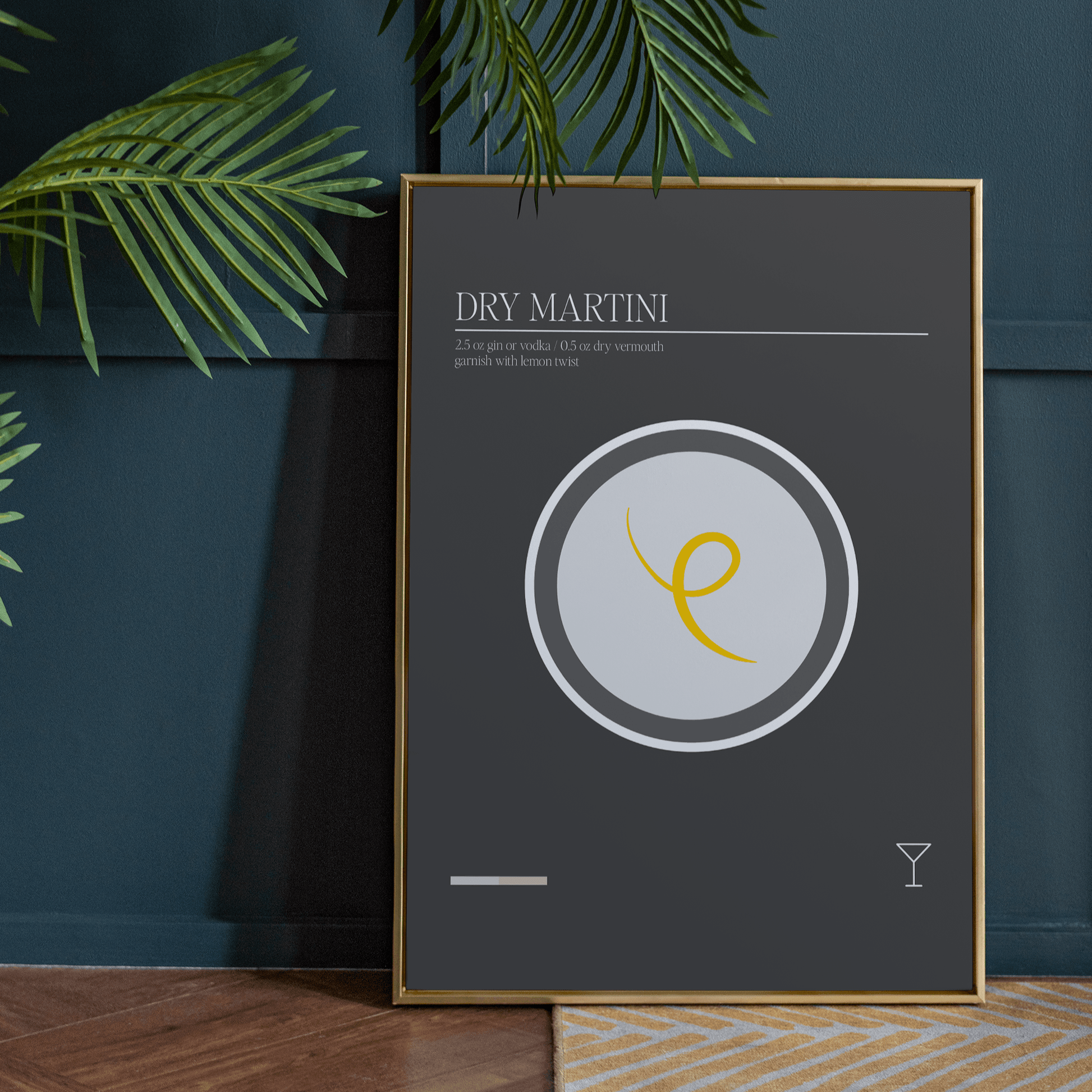 Minimal Dry Martini, Poster - THE WALL SNOB