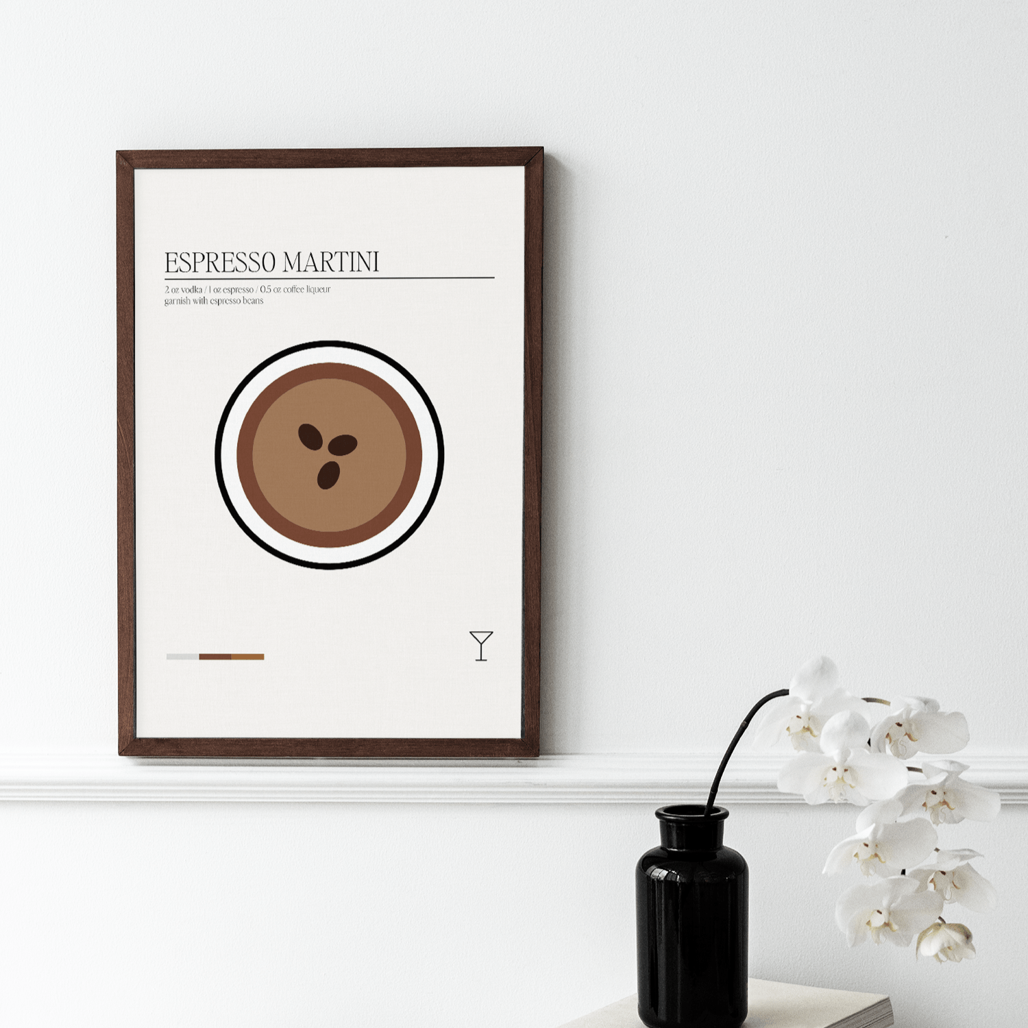 Minimal Espresso Martini, Poster - THE WALL SNOB