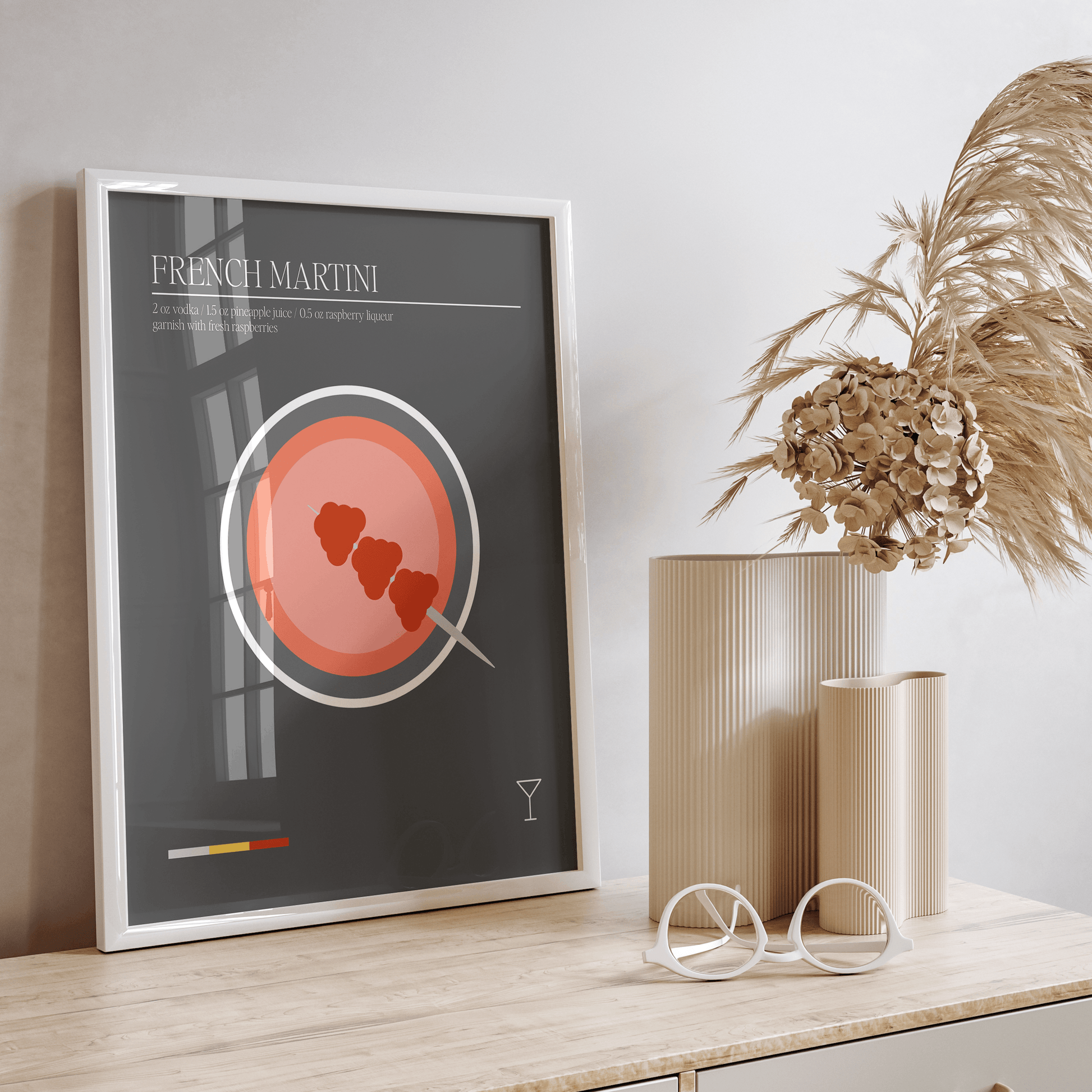 Minimal French Martini, Poster - THE WALL SNOB