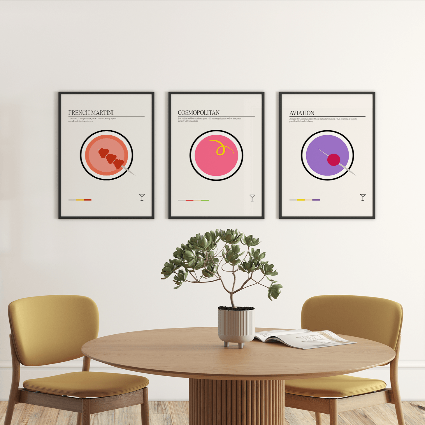 Minimal French Martini, Poster - THE WALL SNOB