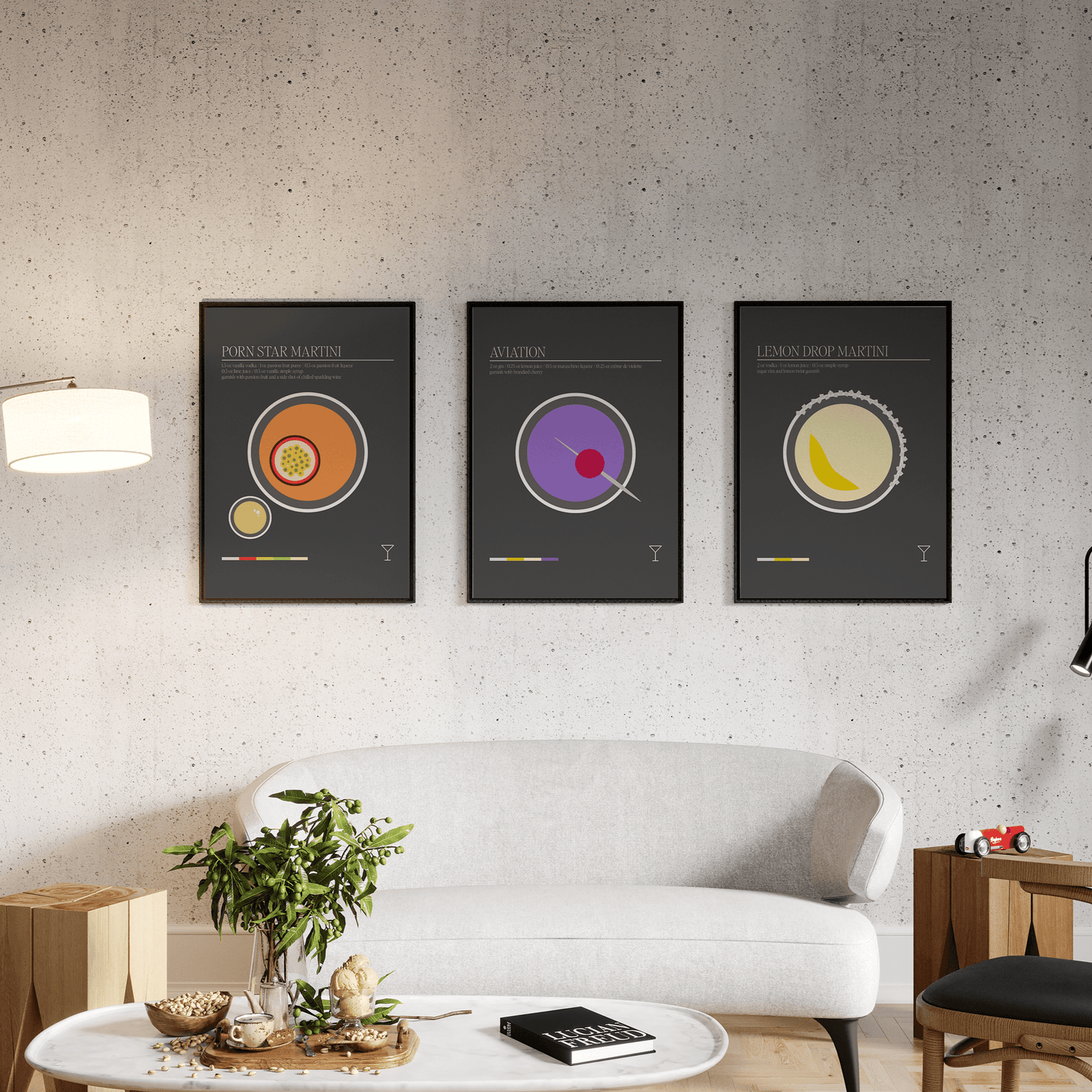 Minimal Lemon Drop Martini, Poster - THE WALL SNOB