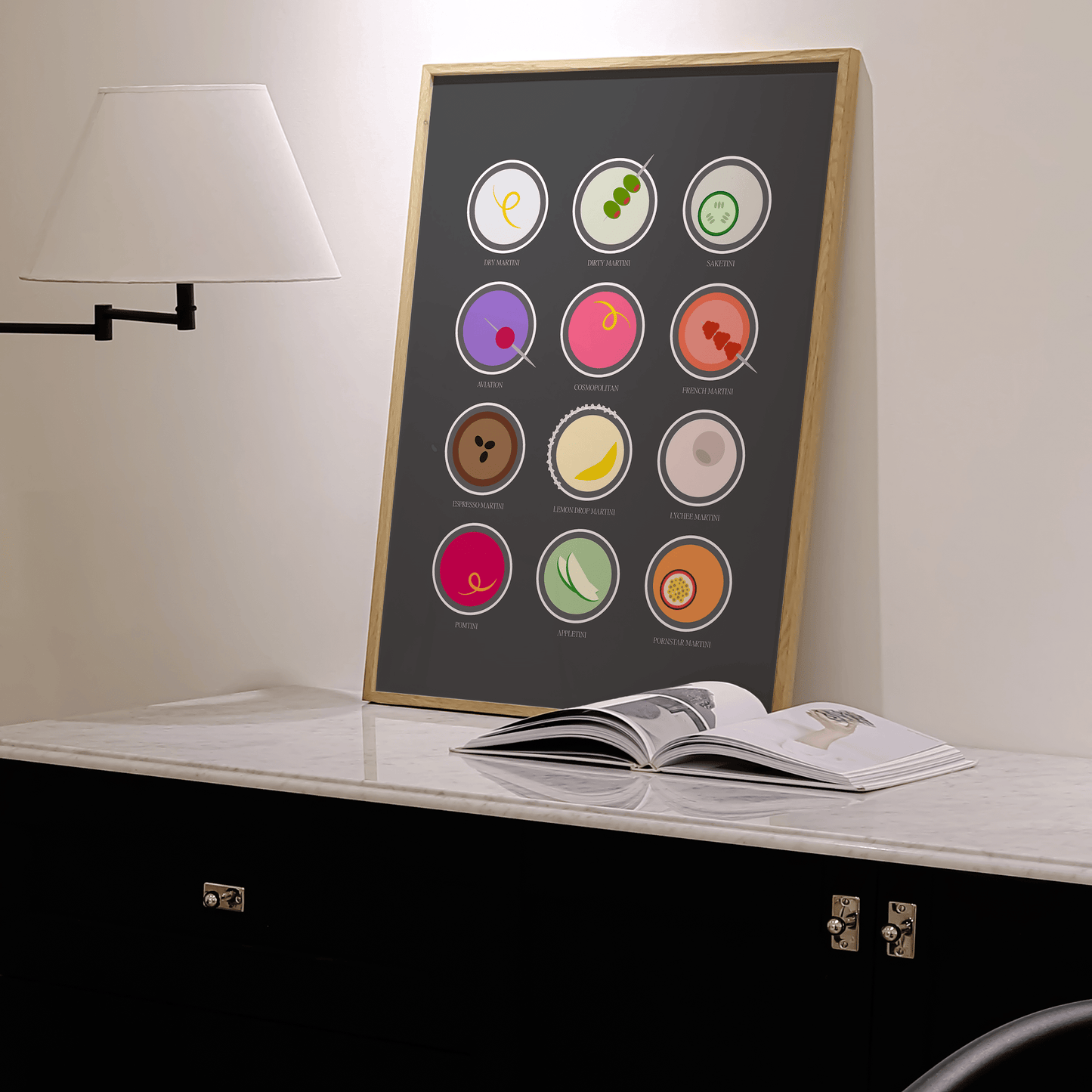 Minimal Martini Party Print - THE WALL SNOB