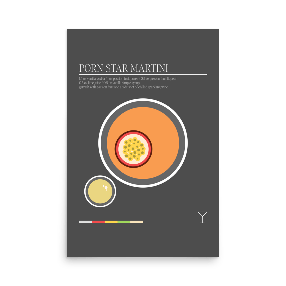 Minimal Porn Star Martini Print - THE WALL SNOB