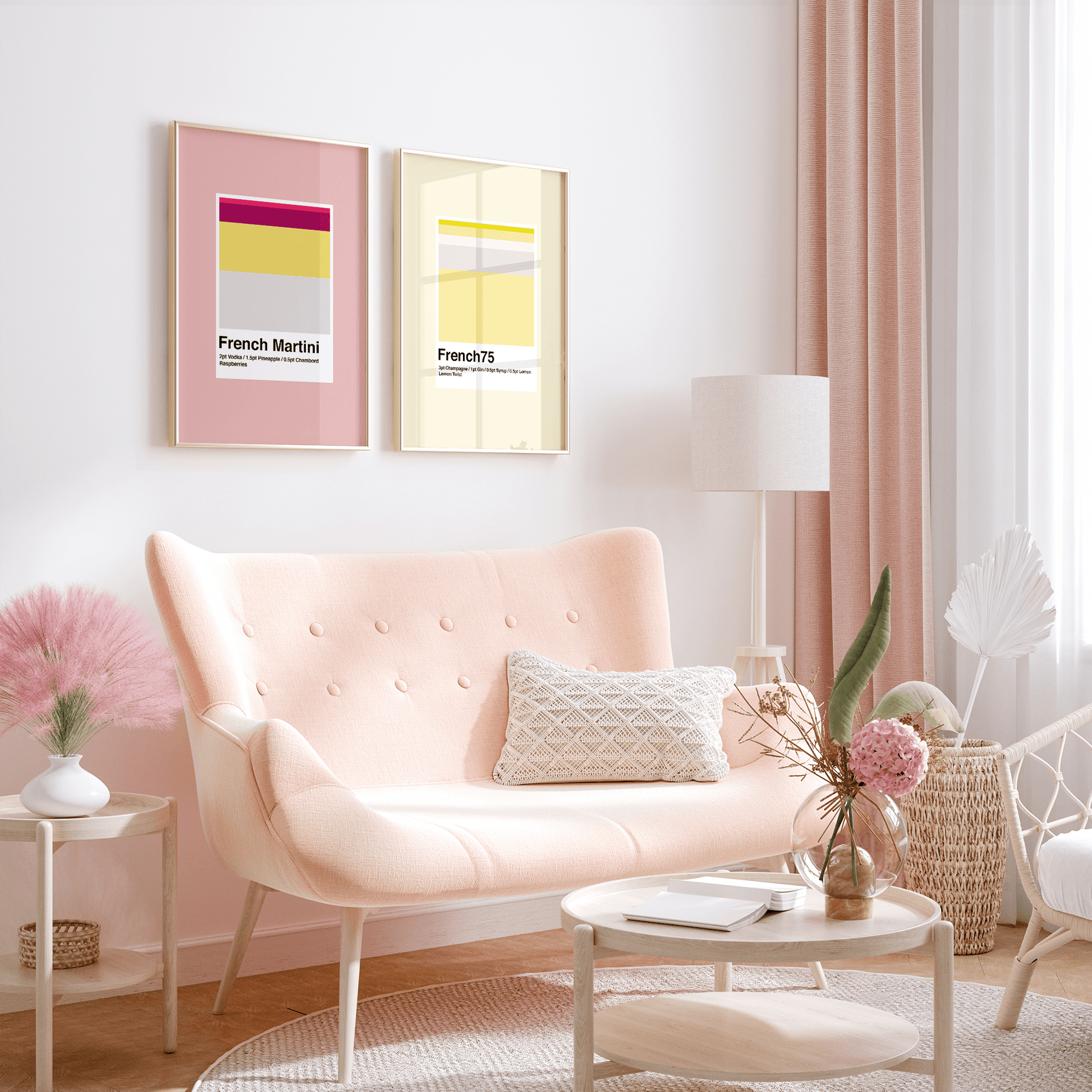 Minimalist French Martini, Poster - THE WALL SNOB