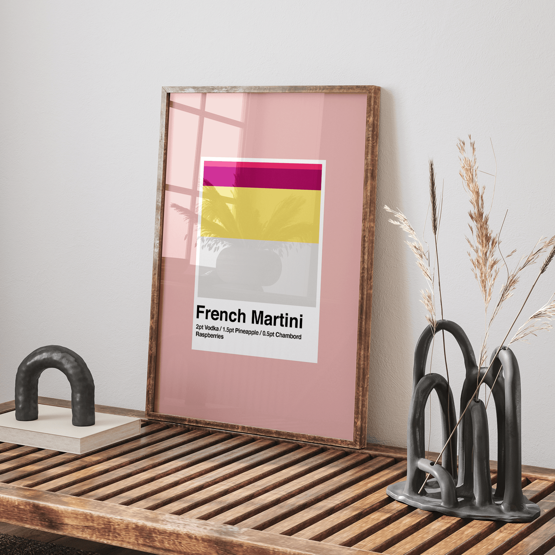 Minimalist French Martini Print - THE WALL SNOB