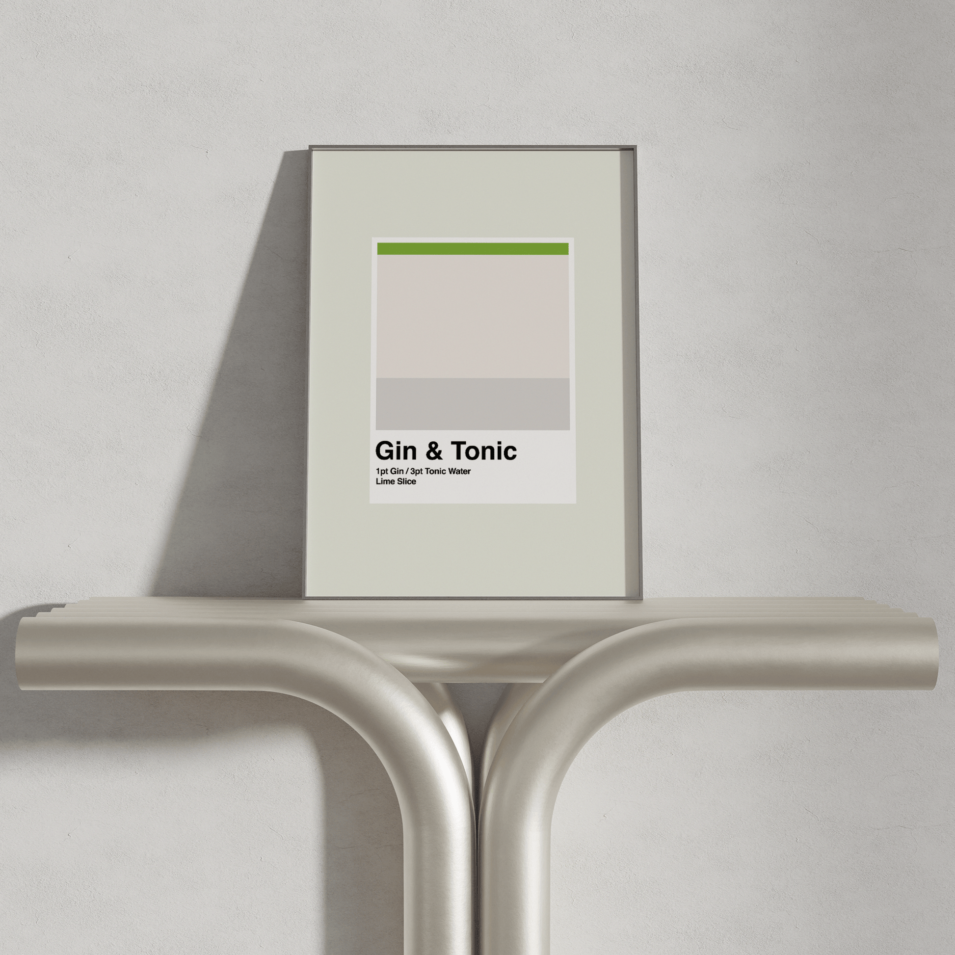 Minimalist Gin & Tonic Cocktail, Poster - THE WALL SNOB