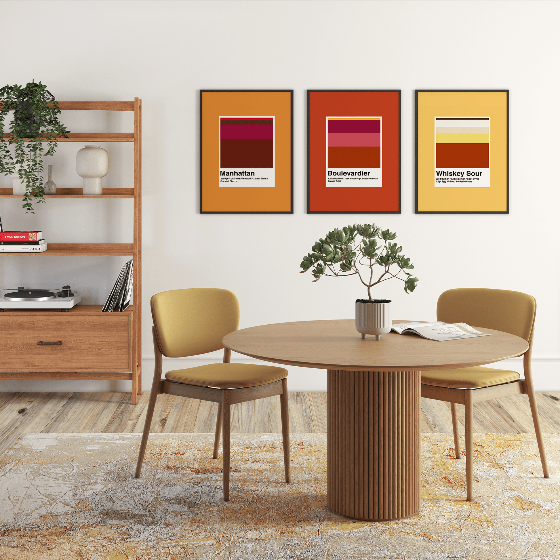 Minimalist Manhattan Cocktail, Poster - THE WALL SNOB
