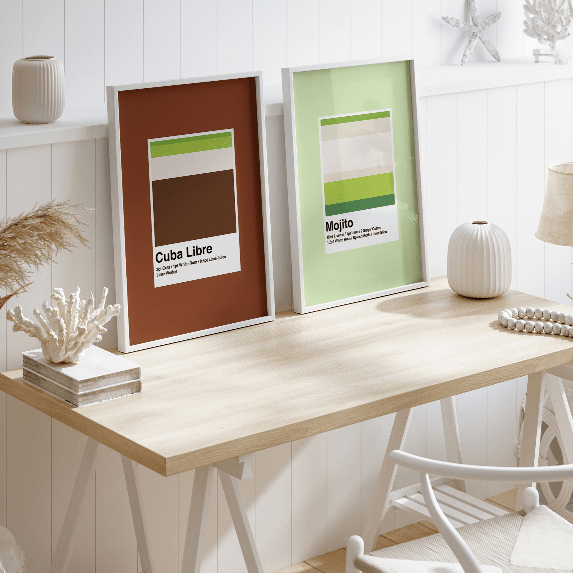 Minimalist Mojito Cocktail, Poster - THE WALL SNOB